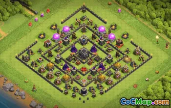 Top Town Hall 9 Base Layouts with Copy Link #36555