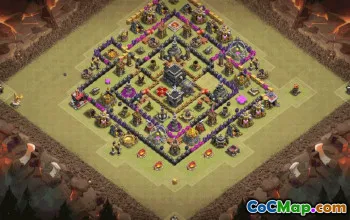 Top Town Hall 9 Base Layouts with Copy Links #36566