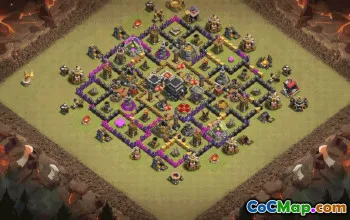 town hall 9, trophy/war base layout #36668