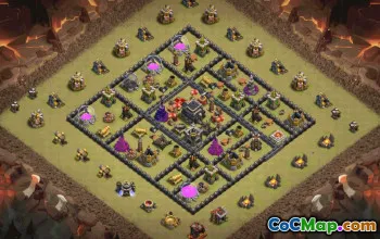 Top Town Hall 9 Base Layouts & Maps #36936