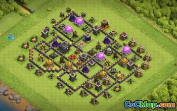 town hall 9, trophy/war base layout #37182