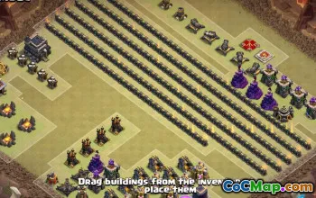 town hall 9, trophy/war base layout #37332