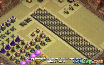 town hall 9, trophy/war base layout #37333