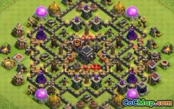 town hall 9, trophy/war base layout #37365