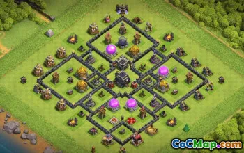 Top TH9 Base Layout Copy & Map Links #37391