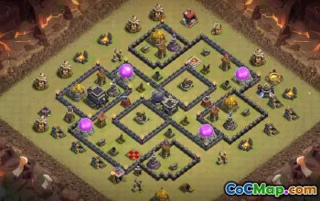 Top Town Hall 9 Base Layouts & Maps #37392