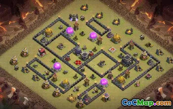 Copy TH9 Clash of Clans Base Layouts #37395