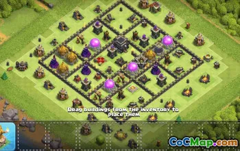 town hall 9, trophy/war base layout #37967