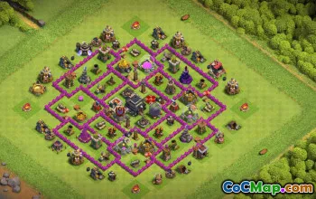 town hall 9, trophy/war base layout #39571