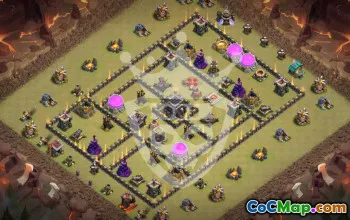 Top Town Hall 9 Base Layouts with Copy Link #44556