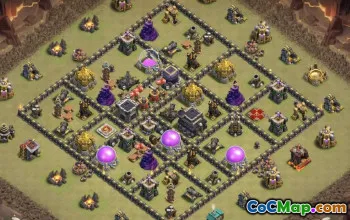 Top Town Hall 9 Base Layouts with Copy Link #46876