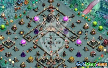 town hall 9, trophy/war base layout #48645