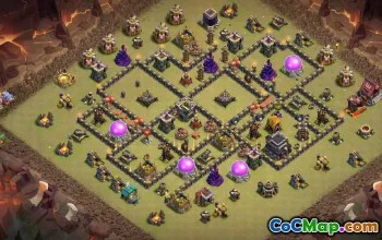 Copy TH9 Clash of Clans Base Layouts #48734