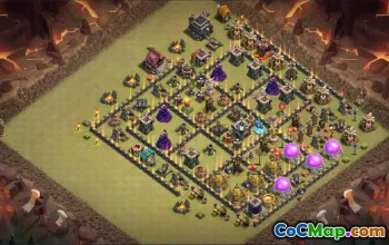 Copy TH9 Clash of Clans Base Layouts #49769