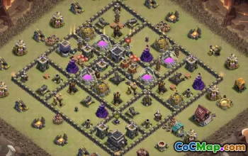 Top Town Hall 9 Base Layouts with Copy Link #49800