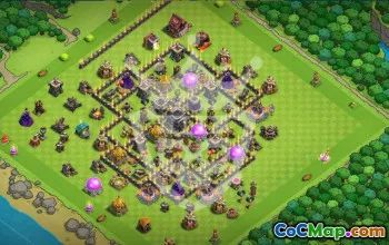 Top Town Hall 9 Base Layout for Clash of Clans #52945
