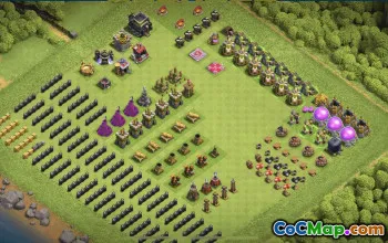 town hall 9, trophy/war/progress base layout #38136