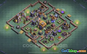 Top Anti 2 Star BH7 Base with Link - Clash of Clans #23001