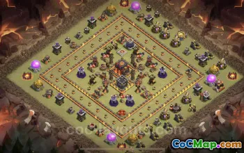 Top Anti 2-Star TH10 War Base with Link - Legend League #24942