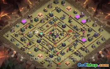 Top Anti 2 Star TH14 War Base with Link - Clash of Clans #21827