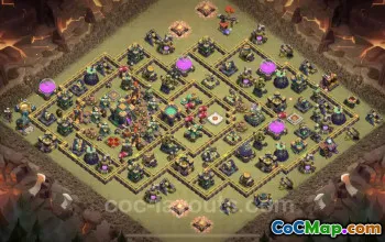 Top Anti 2-Star TH14 War Base with Link - Clash of Clans #25990