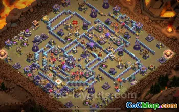 Top Anti 2 Star TH15 War Base with Link - Clash of Clans #22172