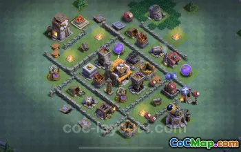 Top Anti 2 Stars BH5 Base Design - Clash of Clans #22779