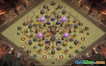 Top Anti 2 Stars TH10 War Base Link - Clash of Clans #25140