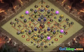 Top Anti 2 Stars TH10 War Base Link for Legend League #19715