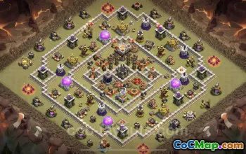 Top Anti 2 Stars TH11 War Base Hybrid - Clash of Clans #25277