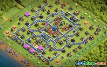 Top Anti 2 Stars TH12 Base Copy for Legend League #20595