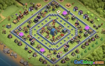 Top Anti 2 Stars TH12 Hybrid Base Link - Clash of Clans #20822
