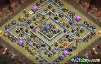 Top Anti 2 Stars TH12 War Base for Clash of Clans #25624