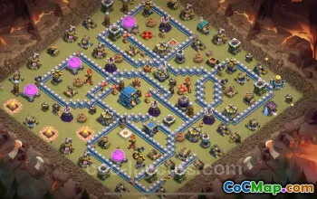 Top Anti 2 Stars TH12 War Base - Hybrid Defense Copy #20585