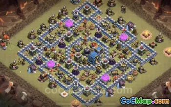 Top Anti 2 Stars TH12 War Base Link - Clash of Clans #25548