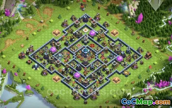 Top Anti 2 Stars TH13 Base - Best Town Hall 13 Defense #25870