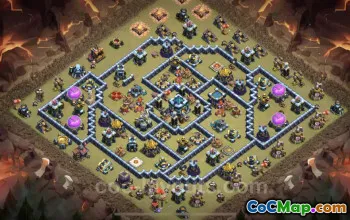 Top Anti 2 Stars TH13 War Base - Clash of Clans #25741