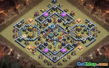 Top Anti 2 Stars TH13 War Base - Legend League Link #21254