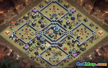 Top Anti 2 Stars TH13 War Base - Link & Tips for COC #25889