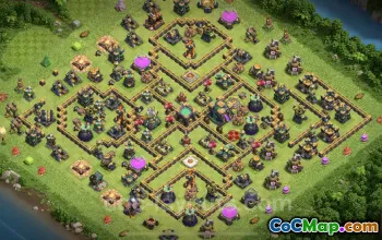 Top Anti 2 Stars TH14 Base with Link for Clash of Clans #21486