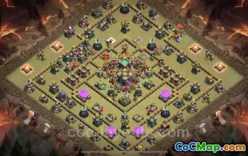 Top Anti 2 Stars TH14 War Base - Legend League Link #26133