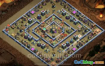Top Anti 2 Stars TH14 War Base with Link - Clash of Clans #21743