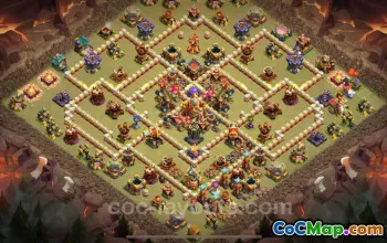 Top Anti 2 Stars TH16 War Base 2025 #55415