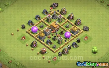 Top Anti 2 Stars TH5 Base Layout - Copy Now! #18263