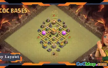 Špičková základna Anti 2 Stars TH5 s odkazem - Clash of Clans CWL #17880