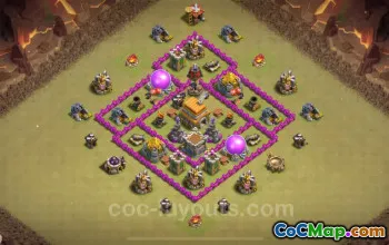 Top Anti 2 Stars TH6 War Base Link - Clash of Clans 2025 #23705