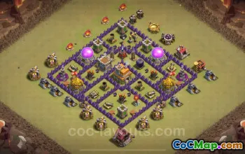 Top Anti 2 Sterne TH7 War Base Link – Clash of Clans 2024 #18570