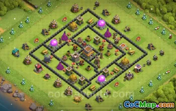 Top Anti 2 Stars TH8 Base - Clash of Clans 2024 #18915