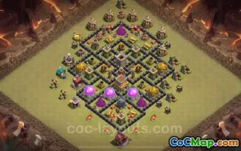 Top Anti 2 Stars TH8 War Base 2025 - Best CWL Defense! #25674