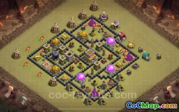 Top Anti 2 Stars TH8 War Base & Link - Clash of Clans 2024 #19266